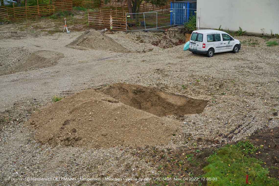 04.11.2022 - Baustelle an der Quiddestraße Haus für Kinder in Neuperlach